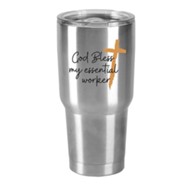 God Bless My Essential Worker Stainless Steel Tumbler