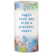 Begin Each Day with a Grateful Heart LED Candle