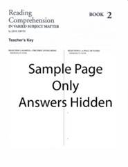 Reading Comprehension Book 2, Grade 4, Teacher's Key  (Homeschool Edition)