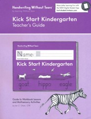 Learning Without Tears - Transition to Kindergarten Student Workbook Set,  Current Edition - Includes My First School Book & Kick Start Kindergarten