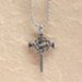 Crown of Thorns Cross Pendant on 30 Ball Chain