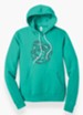 Against the Current Hooded Sweatshirt, Teal, Large