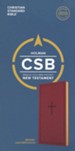 CSB Single-Column Pocket New Testament--soft leather-look, brown