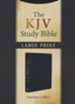 KJV Large-Print Study Bible--genuine leather, black - Slightly Imperfect