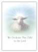 We Dedicate This Child Baby Dedication Booklet