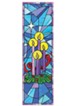 Celebrate Advent Stained Glass Fabric Banner, 2' x 6'