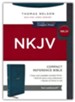 NKJV Compact Reference Bible, Comfort Print--soft leather-look, teal (red letter)