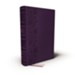 NKJV Single-Column Wide-Margin Reference Bible--soft leather-look, purple (indexed)