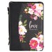Love Never Fails Floral Bible Cover, Black, X-Large
