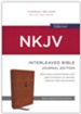 NKJV Interleaved Bible, Journal Edition, Comfort Print-- leathersoft over board, brown