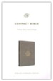 ESV Compact Bible--soft leather-look, stone with branch design