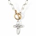 Celtic Cross Link Necklace, Gold/Silver
