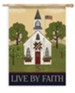 Live By Faith Americana Church, Large Flag