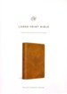 ESV Large Print Bible--imitation leather, nubuck caramel