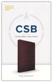 CSB Thinline Bible, Value Edition--LeatherTouch, brown