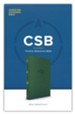 CSB Thinline Reference Bible--LeatherTouch, olive