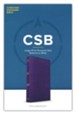 CSB Large Print Personal Size Reference Bible--soft leather-look, purple