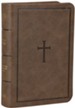 CSB Large Print Compact Reference Bible, Brown Soft Imitation Leather