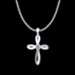 December Birthstone Swirl Cross Pendant