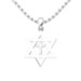 Star of David With Cross Pendant, Sterling Silver
