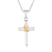 Cross Pendant with Gold-Plated Dove