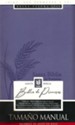 RVR60 Biblia de promesas - Tama&#241o manual- Edici&#243n lavanda imitaci&#243n piel con cierre
