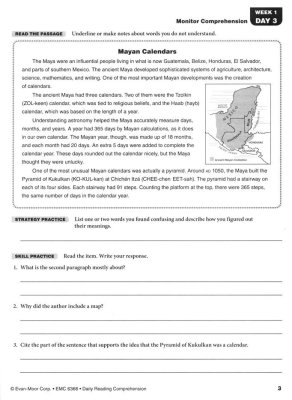 Daily Reading Comprehension, Grade 6 Student Workbook