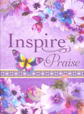 NLT Inspire PRAISE Bible, Purple Imitation Leather with Floral Design  -     By: Christian Art
