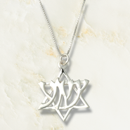 Yeshua Star Of David Sterling Silver Pendant