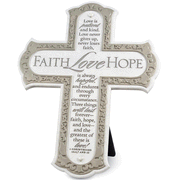 Faith Hope Love Wall Cross