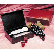 Portable Communion Set, Burgundy Case