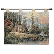 A Peaceful Retreat, Tapestry Wallhanging   -     By: Thomas Kinkade

