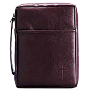 Pocket Bible Cover with Handle, Burgundy, Extra Large