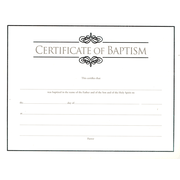 Baptism Certificate (pkg. of 6)  - 