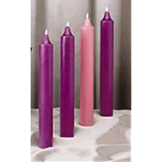 Beeswax Advent Candle Set for Church, 17 x 1.5 Inches, 3 Purple, 1 Rose, Long Burning