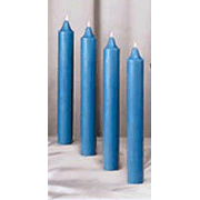 Beeswax Advent Candle Set for Church, 17 x 1.5 inches, 4 Blue, Long Burning