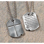 Dog Tag with Cross Pendant  - 