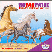 Tic Tac Twice: Herd Your Horses  Edition,  Magnetic Travel Game