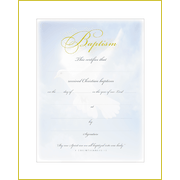 Embossed Baptism Certificates with Dove, 6