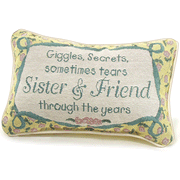 Sister & Friend, Tapestry Word Pillow