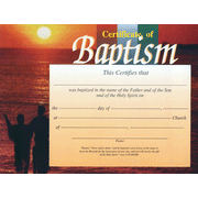 Sunset—Baptism Certificates, Pack of 6