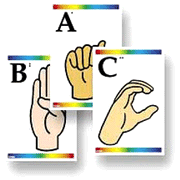 Sign Language with Braille (26  learning cards)