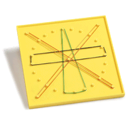 Two-sided Geoboard with rubber bands