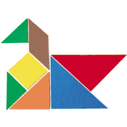 Tangrams (4 sets of 7 tangrams in  red, yellow, blue, & green)
