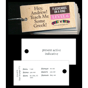 Hey, Andrew! Teach Me Some Greek! Level 6 Flashcards on a Ring  - 