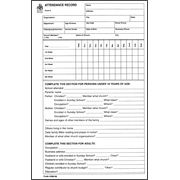 Attendance Record, Form 6  - 