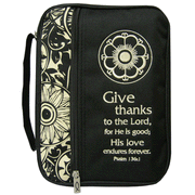 Give Thanks Bible Cover, Extra Large