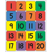 Numbers (1-20) Theme Stickers, 120 per pack - 12 packs