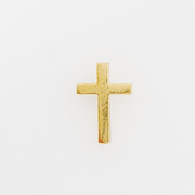 Plain Cross Lapel Pin, Gold