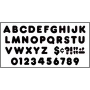 Casual Uppercase Ready Letters, Black